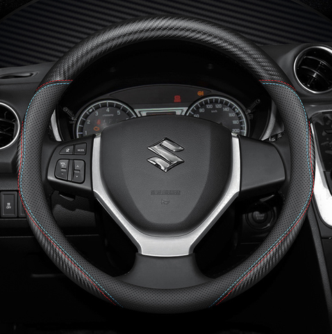 Чохол на кермо Nappa Carbon із натуральної шкіри для автомобіля Suzuki 300757 фото