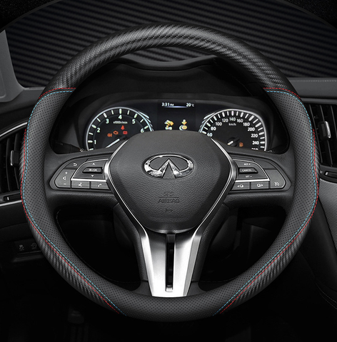 Чохол на кермо Nappa Carbon із натуральної шкіри для автомобіля Infiniti 300590 фото