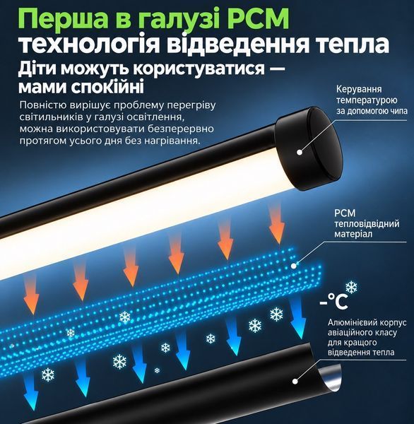 Настільна світлодіодна лампа LED з регулюванням висоти та яскравості Чорна 109 фото