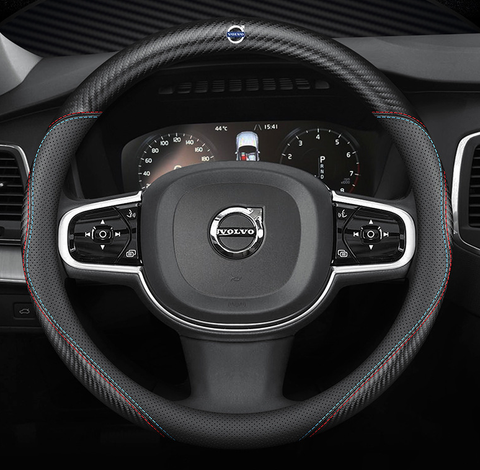 Чохол на кермо Nappa Carbon із натуральної шкіри для автомобіля Volvo 300603 фото