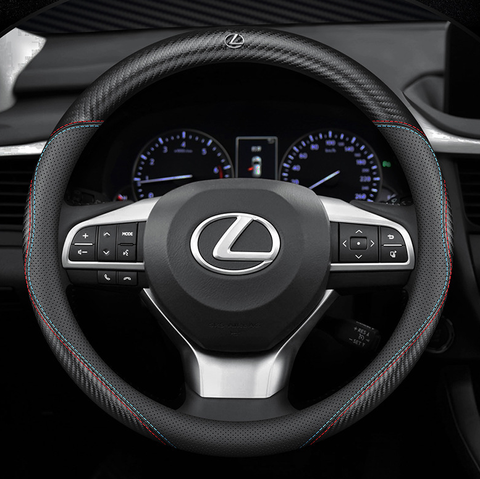 Чохол на кермо Nappa Сarbon із натуральної шкіри для автомобіля Lexus 300661 фото