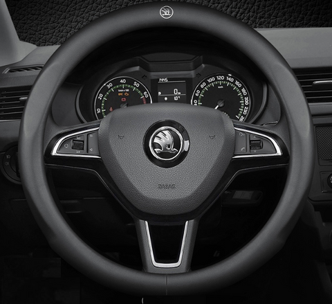 Чохол на кермо Lux Sleeky із натуральної шкіри для автомобіля Skoda 964566 фото