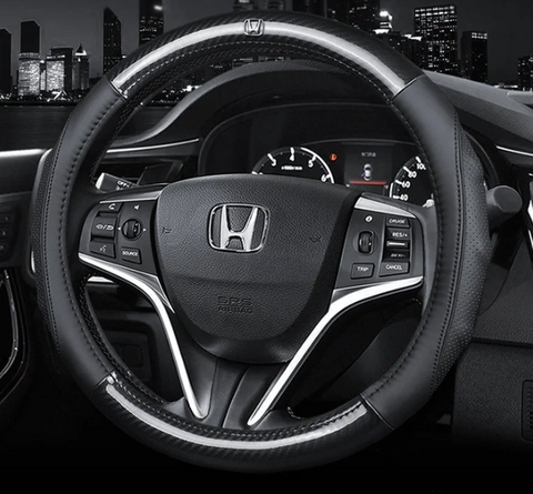 Чохол на кермо Carbon із натуральна шкіра для автомобіля Honda 00264 фото