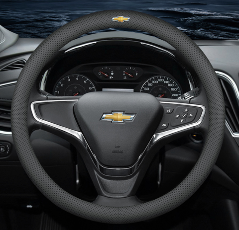 Чохол на кермо Deluxe із натуральної шкіри для автомобіля Chevrolet 0012 фото