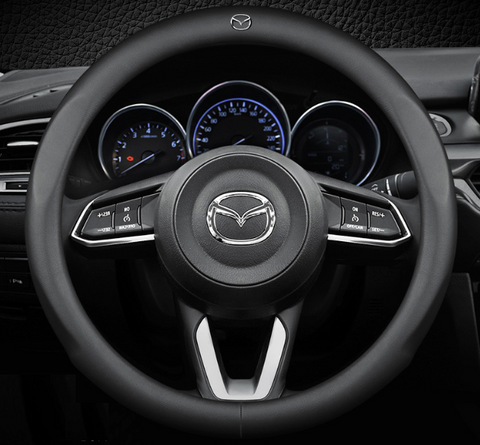 Чохол на кермо Lux Sleeky із натуральної шкіри для автомобіля Mazda 964576 фото