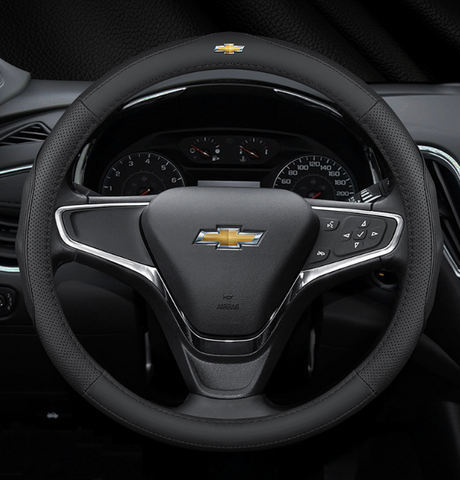 Чохол на кермо RocaCar із натуральної шкіри для автомобіля Chevrolet Чорний 00202 фото