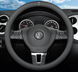 Чохол на кермо шкіряний ультратонкий однотонний для автомобіля Volkswagen 66446 фото 1