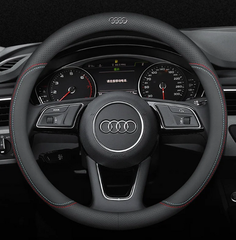 Чохол на кермо Nappa Lux із натуральної шкіри для автомобіля Audi 00212 фото