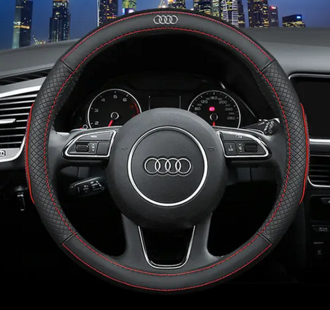 Чохол на кермо Circle із натуральної шкіри для автомобіля Audi 00302 фото