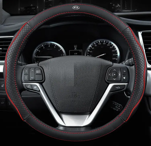 Чохол на кермо Circle із натуральної шкіри для автомобіля KIA 00293 фото