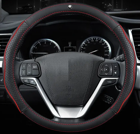 Чохол на кермо Circle із натуральної шкіри для автомобіля Skoda 00297 фото