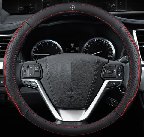 Чохол на кермо Circle із натуральної шкіри для автомобіля Mercedes 00303 фото